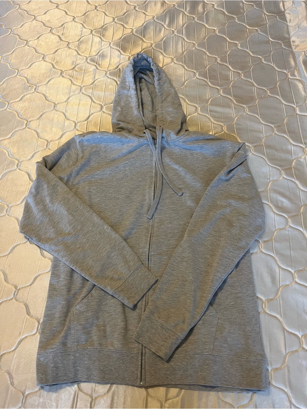 Next Level Apparel Gray Full Zip Hoodie Size L